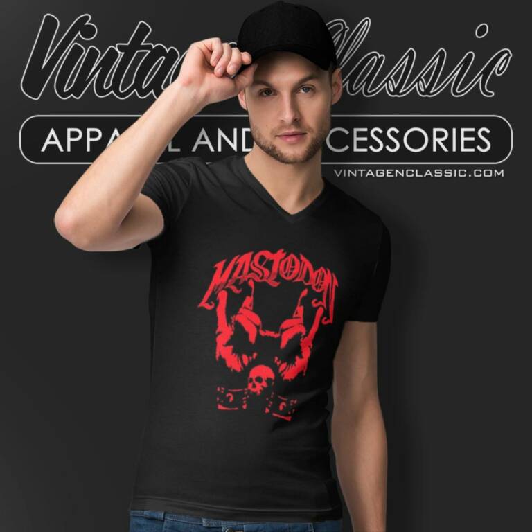 Mastodon Devil Horns V Neck TShirt Mastodon Devil Horns V Neck TShirt