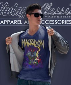 Mastodon Fallen Torches V Neck TShirt