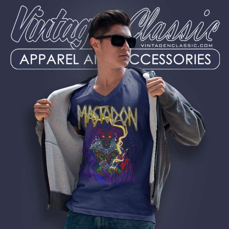 Mastodon Fallen Torches V Neck TShirt Mastodon Fallen Torches V Neck TShirt