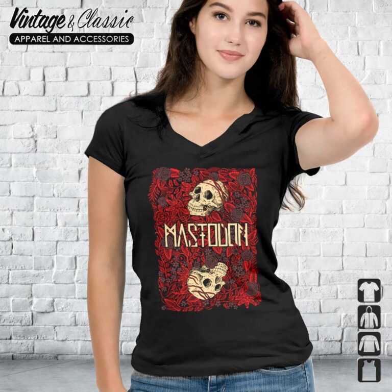 Mastodon Flower Skulls V neck Mastodon Flower Skulls V neck