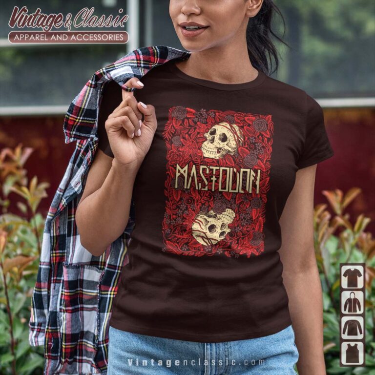 Mastodon Flower Skulls women Tshirt Mastodon Flower Skulls women Tshirt