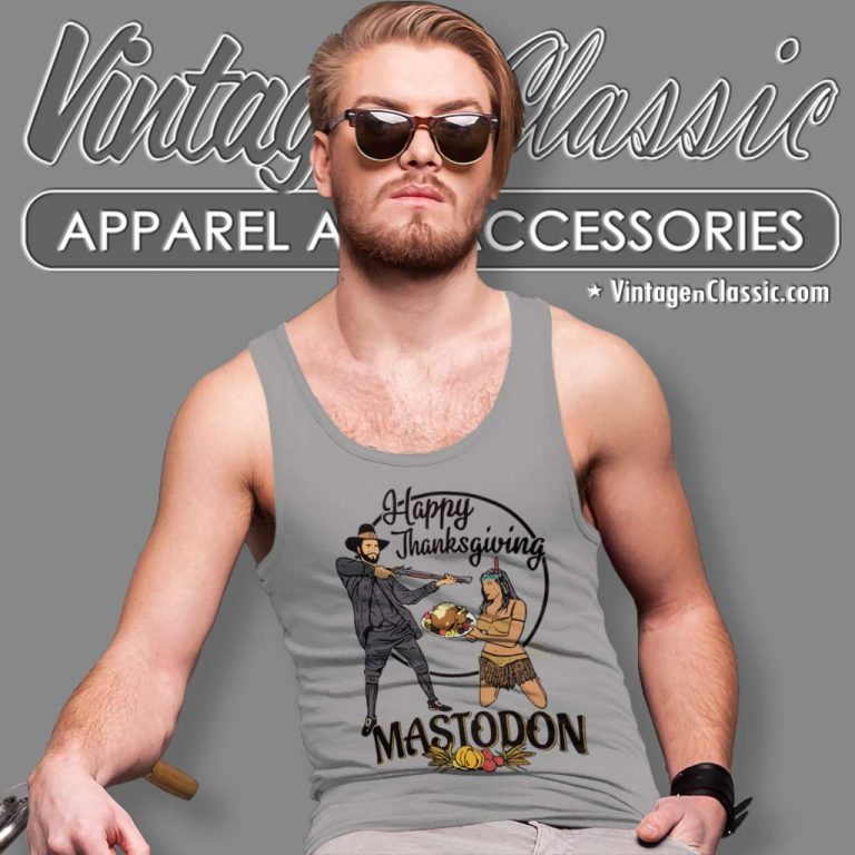 Mastodon Happy Thanksgiving Day Tank Top Racerback Mastodon Happy Thanksgiving Day Tank Top Racerback