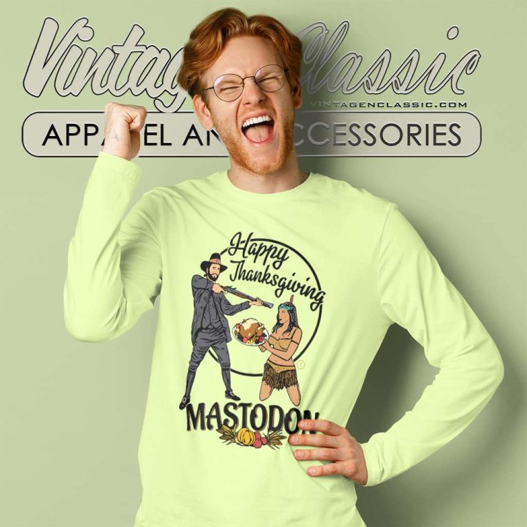 Mastodon Happy Thanksgiving Long Sleeve Tee Mastodon Happy Thanksgiving Long Sleeve Tee