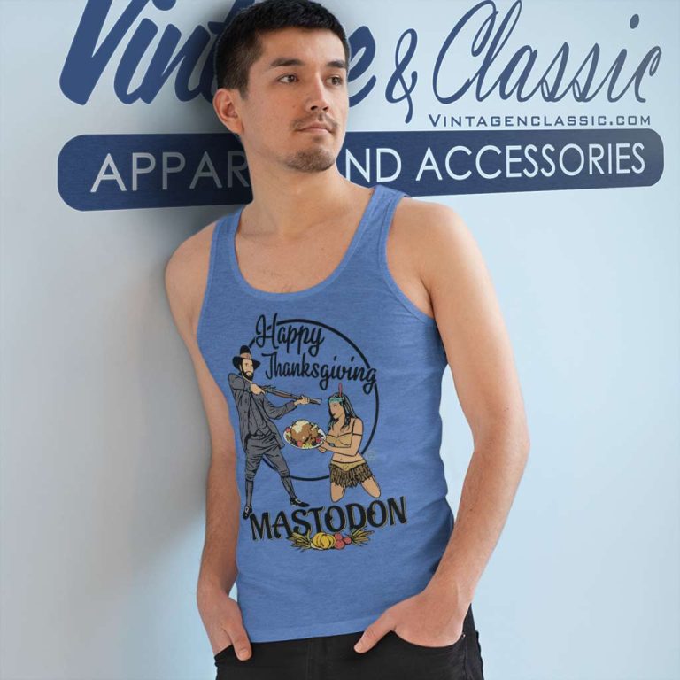 Mastodon Happy Thanksgiving Tank Top Racerback Mastodon Happy Thanksgiving Tank Top Racerback