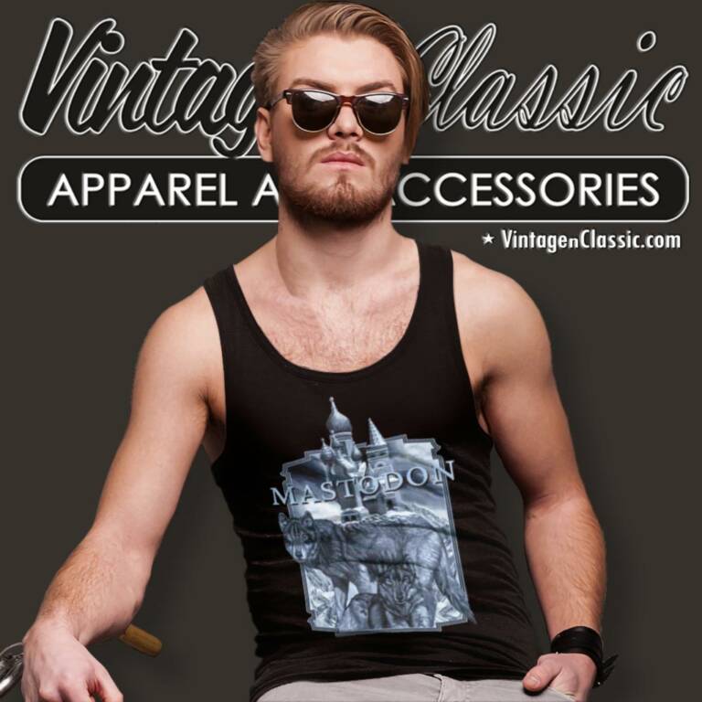 Mastodon Hushed Wolf Tank Top Racerback Mastodon Hushed Wolf Tank Top Racerback