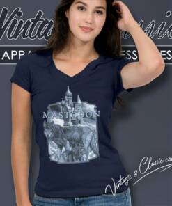 Mastodon Hushed Wolf V Neck TShirt