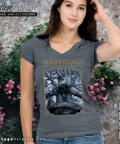 Mastodon Hushed and Grim Abum Cover V neck T shirt