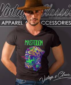 Mastodon Jaguar God V Neck TShirt