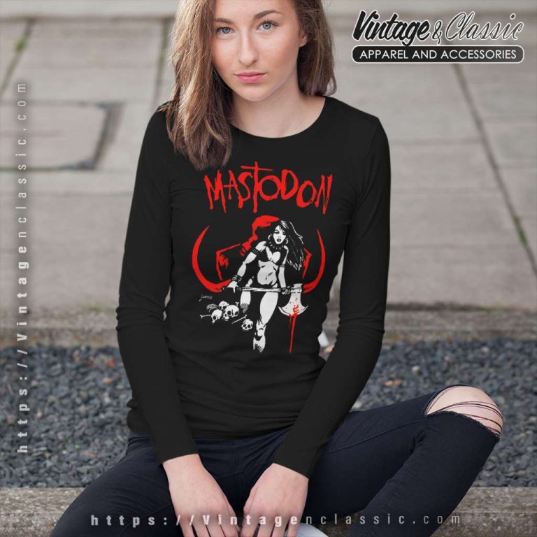 Mastodon Lady Axe Long Sleeve Tee Mastodon Lady Axe Long Sleeve Tee