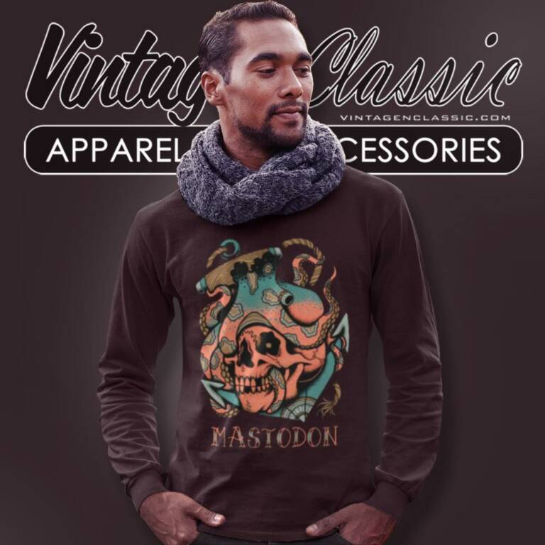 Mastodon Octopus Tattoo Long Sleeve Tee Mastodon Octopus Tattoo Long Sleeve Tee