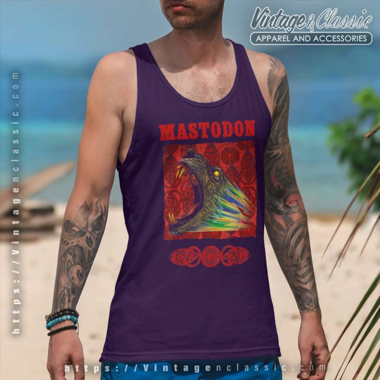 Mastodon Rainbow Lion Tank Top Racerback Mastodon Rainbow Lion Tank Top Racerback