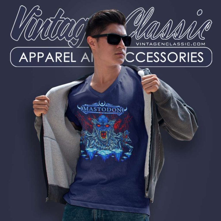 Mastodon Sasquatch Aliens Blood V Neck TShirt Mastodon Sasquatch Aliens Blood V Neck TShirt