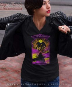 Mastodon Shirt Ages Of The Moon Neon V Neck TShirt