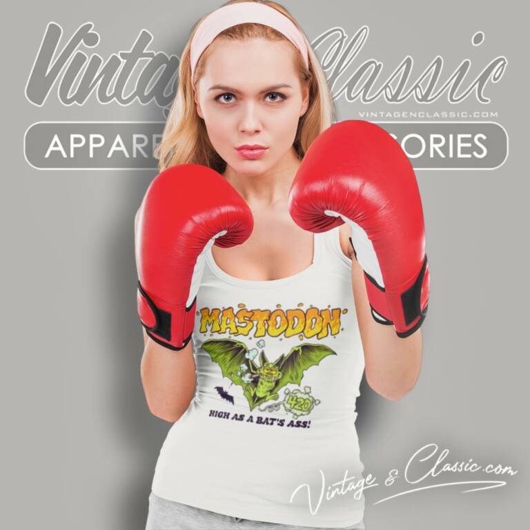 Mastodon Shirt High As A Bats Ass Tank Top Racerback Mastodon Shirt High As A Bats Ass Tank Top Racerback