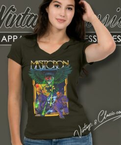 Mastodon Shirt Space Owl Vs Lazer Cats V Neck TShirt