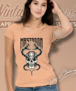 Mastodon Skull Snake V Neck TShirt