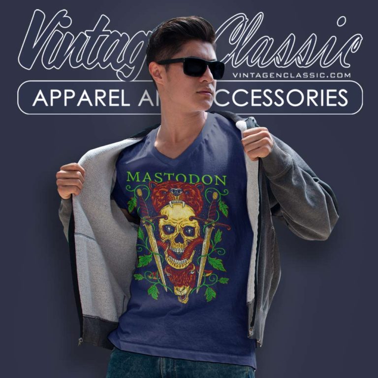 Mastodon Wild Stack V Neck TShirt Mastodon Wild Stack V Neck TShirt