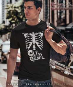 Maternity Skeleton Baby Halloween T Shirt