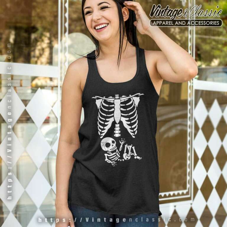Maternity Skeleton Baby Halloween Tank Top Racerback Maternity Skeleton Baby Halloween Tank Top Racerback