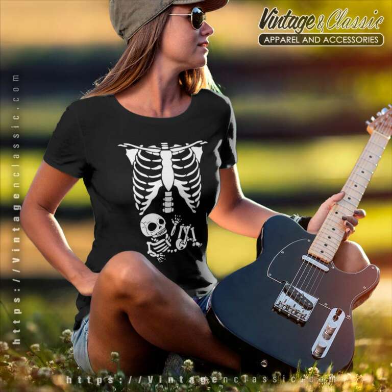 Maternity Skeleton Baby Halloween Women TShirt Maternity Skeleton Baby Halloween Women TShirt