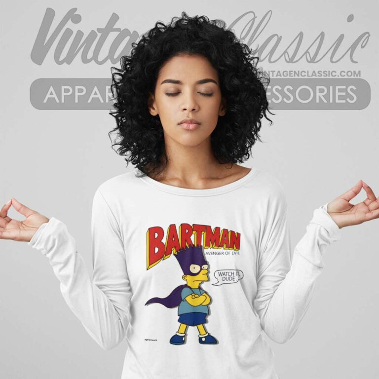Matt Groening The Simpsons Bartman Long Sleeve Tee Matt Groening The Simpsons Bartman Long Sleeve Tee