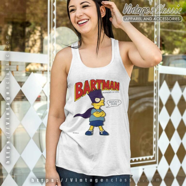 Matt Groening The Simpsons Bartman Tank Top Racerback Matt Groening The Simpsons Bartman Tank Top Racerback