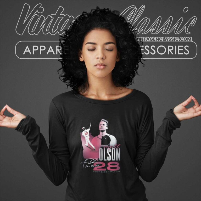 Matt Olson Atlanta Braves Mlb Signature Series Long Sleeve Tee Matt Olson Atlanta Braves Mlb Signature Series Long Sleeve Tee