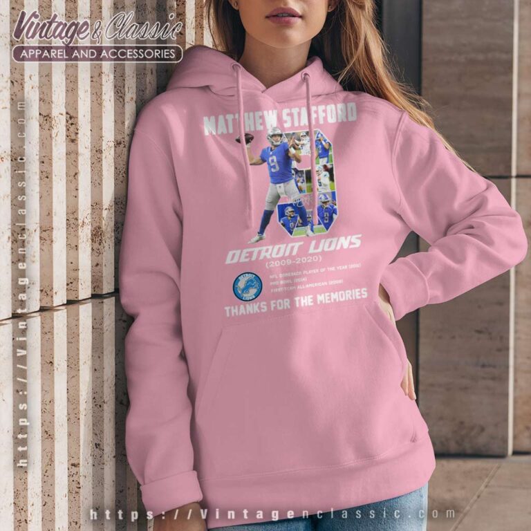 Matthew Stafford Thank For The Memories Hoodie Matthew Stafford Thank For The Memories Hoodie