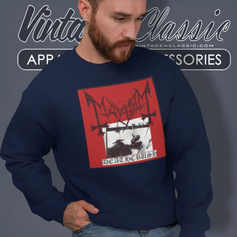 Mayhem Deathecrush Chainsaw Gutsfuck Album Cover Sweatshirt Mayhem Deathecrush Chainsaw Gutsfuck Album Cover Sweatshirt