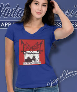Mayhem Deathecrush Chainsaw Gutsfuck Album Cover Shirt 5 Mayhem Deathecrush Chainsaw Gutsfuck Album Cover V Neck TShirt