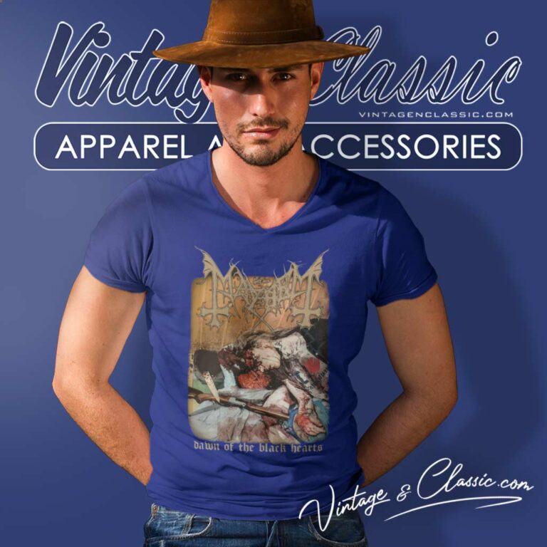 Mayhem The Dawn Of The Black Hearts V Neck TShirt Mayhem The Dawn Of The Black Hearts V Neck TShirt