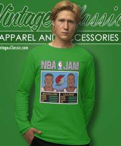 Mccollum Lillard Portland Trail Blazers Nba Jam Long Sleeve Tee