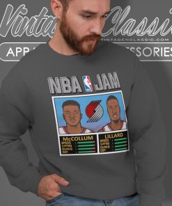 Mccollum Lillard Portland Trail Blazers Nba Jam Sweatshirt