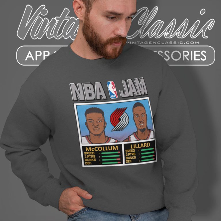 Mccollum Lillard Portland Trail Blazers Nba Jam Sweatshirt Mccollum Lillard Portland Trail Blazers Nba Jam Sweatshirt