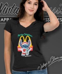 Mcdonalds Baby Stitch Christmas V Neck TShirt