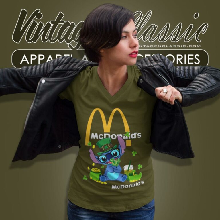Mcdonalds Baby Stitch V Neck TShirt Mcdonalds Baby Stitch V Neck TShirt