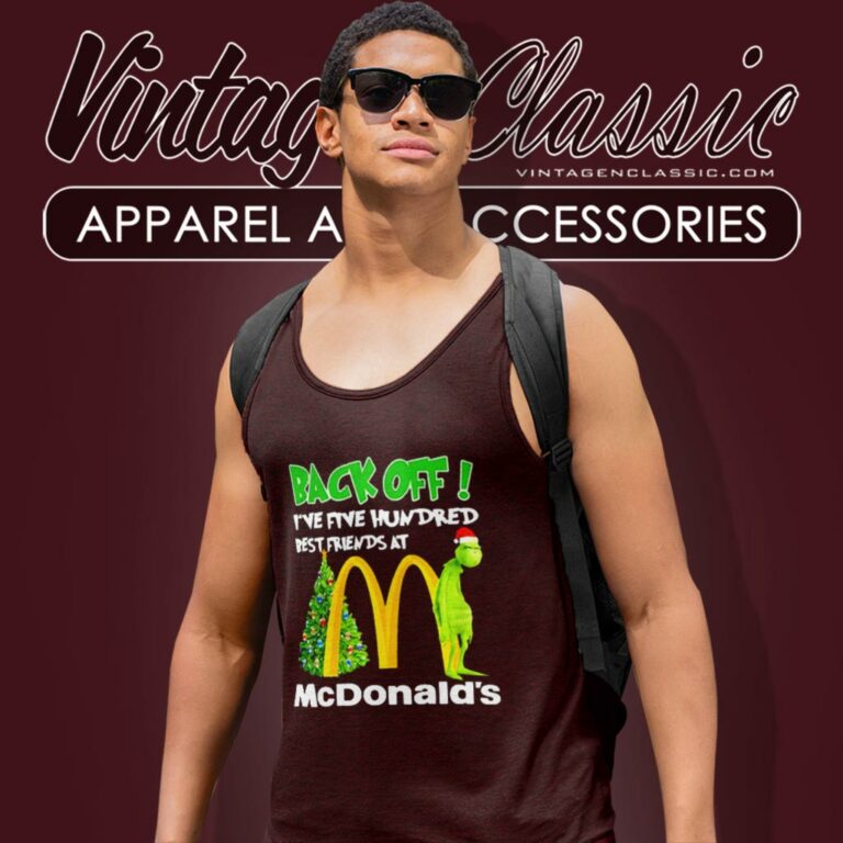 Mcdonalds Grinch Santa Christmas Tank Top Racerback Mcdonalds Grinch Santa Christmas Tank Top Racerback
