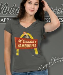 Mcdonalds Hamburgers V Neck TShirt