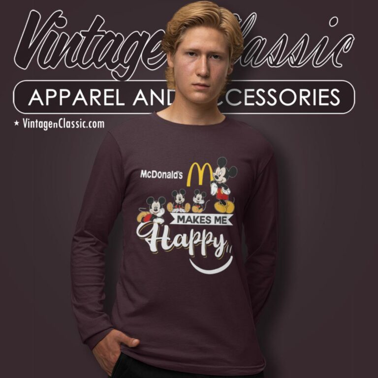 Mcdonalds Mickey Make Me Happy Long Sleeve Tee Mcdonalds Mickey Make Me Happy Long Sleeve Tee