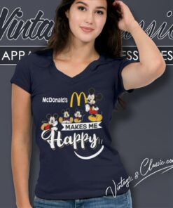 Mcdonalds Mickey Make Me Happy V Neck TShirt