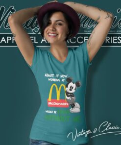 Mcdonalds Mickey Mouse V Neck TShirt