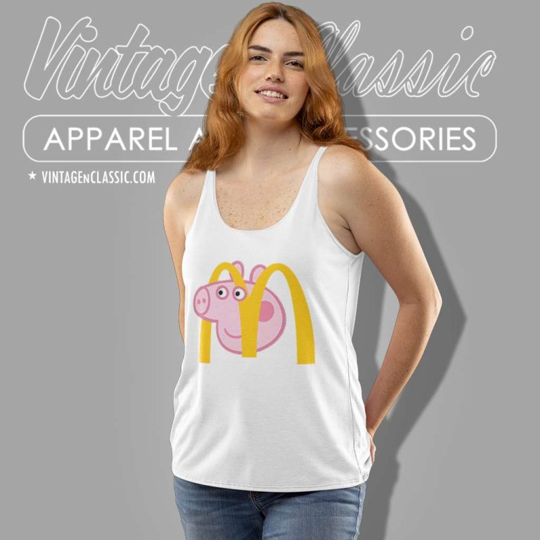 Mcdonalds Peppa Pig Collabs Tank Top Racerback Mcdonalds Peppa Pig Collabs Tank Top Racerback