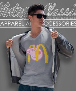 Mcdonalds Peppa Pig Collabs V Neck TShirt