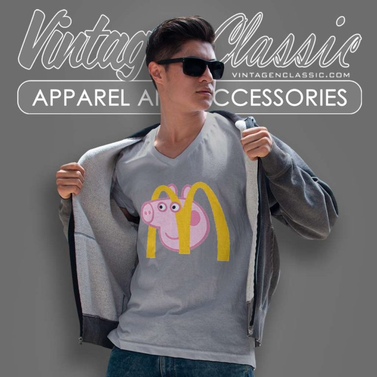 Mcdonalds Peppa Pig Collabs V Neck TShirt Mcdonalds Peppa Pig Collabs V Neck TShirt