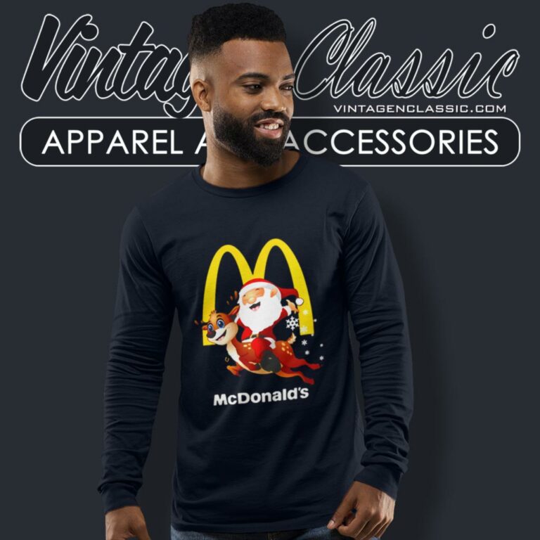 Mcdonalds Santa Claus Christmas Long Sleeve Tee Mcdonalds Santa Claus Christmas Long Sleeve Tee