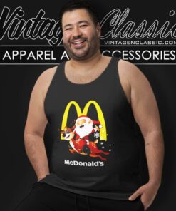 Mcdonalds Santa Claus Christmas Tank Top Racerback