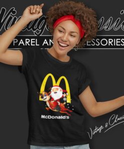 Mcdonalds Santa Claus Christmas Women T Shirt