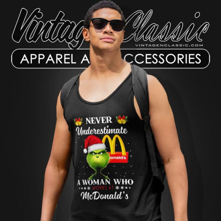 Mcdonalds Santa Grinch Christmas Tank Top Racerback Mcdonalds Santa Grinch Christmas Tank Top Racerback