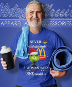 Mcdonalds Santa Grinch Christmas V Neck TShirt