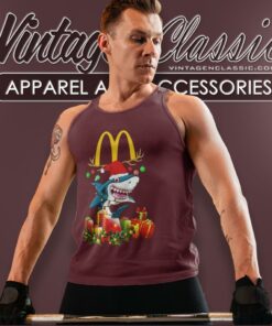 Mcdonalds Shark Christmas Tank Top Racerback